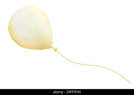 Aquarelldarstellung von Luftballons auf weißem Hintergrund. Für Geburtstagskarten und andere Feiertage. Stockfoto