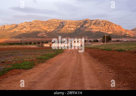 Cortijo del Fraile, Sitio Historico, Bien de Interes Cultural. Naturpark Cabo de Gata-Nijar, Provinz Almeria, Andalusien, Spanien. Stockfoto