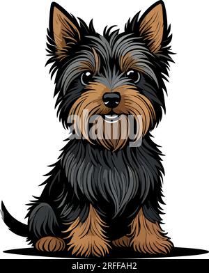 Fantastisches und schönes Vektor-Art-Terrier-Hündchen Stock Vektor