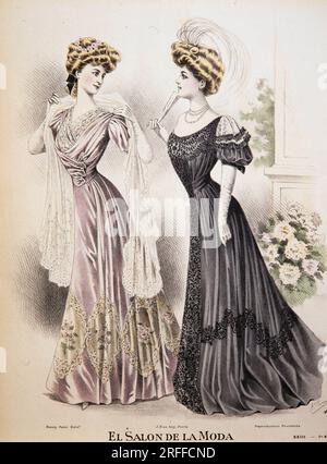 Interior de la revista 'El Salón de la Moda', 1906. I.M.H.B. Stockfoto