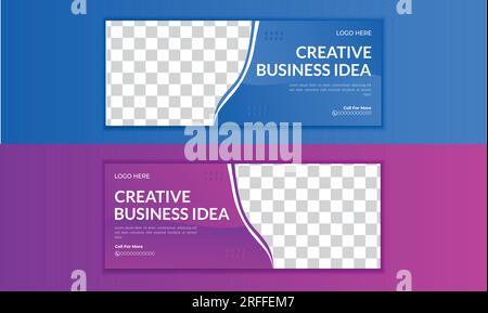 Digitales Marketing facebook deckt Post und Bannervorlage in sozialen Medien ab Stock Vektor