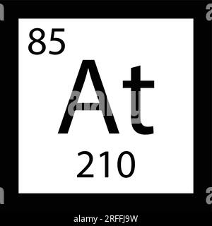 Icon-Astatine-Vektordesign Stock Vektor