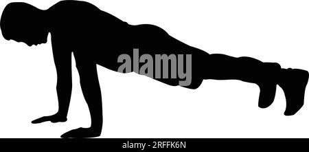 Personensymbol, das Push-up-Vektordesign durchführt Stock Vektor