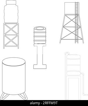 Vektordesign des Wasserbehältersymbols Stock Vektor