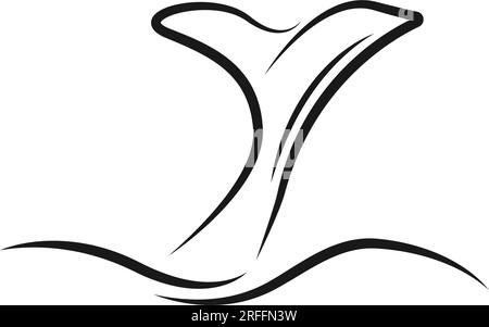 Hai-Schwanz-Symbol Logo Vektordesign Stock Vektor