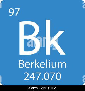 Vektorbild des Berkelium-Symbols für Periodenelement Stock Vektor