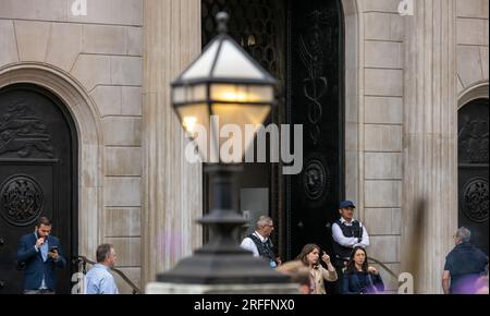 London, Großbritannien. 3. Aug. 2023. Die Bank of England erhöht die Zinssätze auf 5,25 % Kredit: Ian Davidson/Alamy Live News Stockfoto