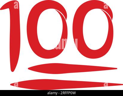 Ziffernsymbol 100 Vektordesign Stock Vektor