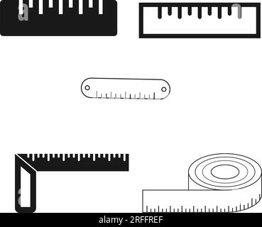 Vektordarstellung des Linealsymbols Stock Vektor