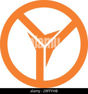 Logo mit dem Buchstaben „Y“ als Vektorzeichnung Stock Vektor