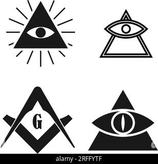 Freemasons Vektorsymbol Symboldesign Stock Vektor