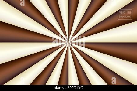 Vektor Schokoladenmilch Vektor Hintergrund der wirbelnden Streifen Stock Vektor