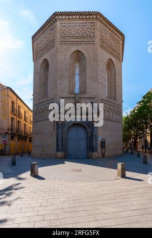 Kirche Santa María Magdalena, erbaut im 14. Jahrhundert im Mudéjar-Stil, an der plaza de la Magdalena, Saragossa, Spanien. Stockfoto