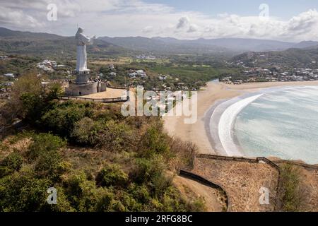 Jesus christus-Kirche in San Juan Del Sur aus der Vogelperspektive Stockfoto