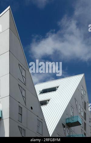 Die Eisberghäuser, Aarhus docklands, Dänemark. Stockfoto