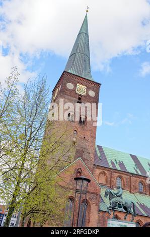 Aarhus Domkirke - Aarhus-Dom-Kirche - Dänemark. Die Höchste Und Längste Kirche In Dänemark. 27. vom Juli 2012 Stockfoto