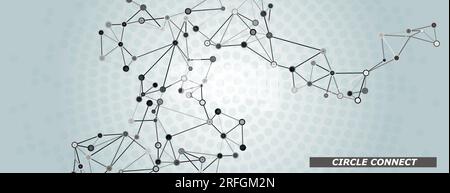 Moderne Illustration mit Social Connect auf weißem Hintergrund für Konzeptgestaltung. Globale Netzwerkverbindung. Konzept der Webverbindung Stock Vektor
