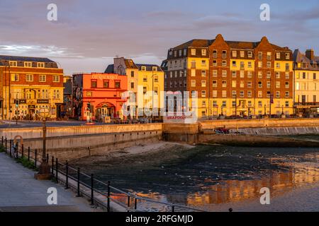 Uferpromenade von Margate im Abendlicht, Kent, England, Großbritannien, Europa | Margate Sea Front im Abendlicht, Margate, Kent, England, Uni Stockfoto