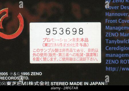 CD: Zeno – Zenology. (TOCP-67705), Aktion, veröffentlicht am 21. Juli 2005. Stockfoto