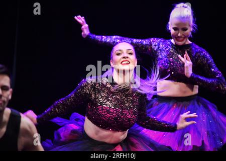 Edinburgh Scotland, Vereinigtes Königreich, 02. August 2023. Beats on Pointe tritt auf der 2023 Assembly Gala in der Assembly Hall on the Mound auf. Live-Nachrichten von sst/alamy Stockfoto