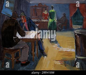 Janis Liepins (1894-1964). Lettischer Maler. Späte Besucher, 1937. Öl auf Leinwand, 80 x 100 cm. Lettisches Nationalmuseum für Kunst. Riga. Lettland. Stockfoto