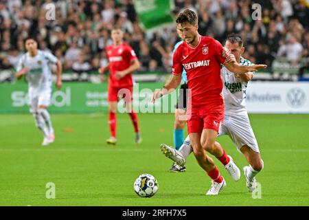 Stockholm, Schweden. 03. Aug. 2023. STOCKHOLM, SCHWEDEN - AUGUST 3: Ricky van Wolfswinkel vom FC Twente während der zweiten Qualifikationsrunde der UEFA Conference League – Zweites Spiel zwischen Hammarby und FC Twente in der Stockholm Arena am 3. August 2023 in Stockholm, Schweden (Foto: Pelle T Nilsson/BSR Agency). Kredit: BSR Agency/Alamy Live News Stockfoto