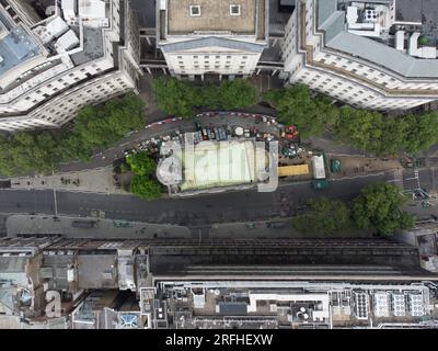 Strand Aldwych die Fußgängerzone von Strand, Einem großen neuen öffentlichen Raum für London Stockfoto