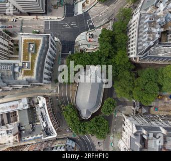 Strand Aldwych die Fußgängerzone von Strand, Einem großen neuen öffentlichen Raum für London Stockfoto