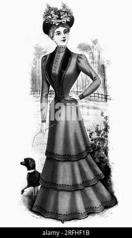 Damen Promenade Outfit - Damenmode, 1899 Stockfoto