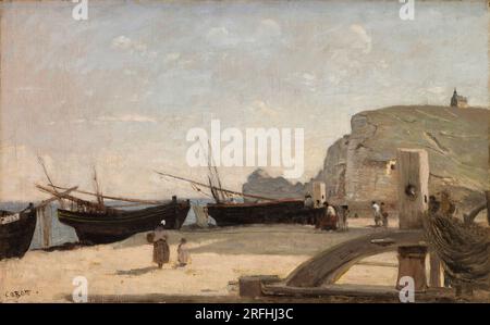 The Beach, Etretat 1872 von Jean-Baptiste Camille Corot Stockfoto