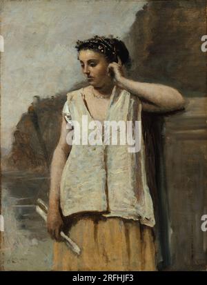 The Muse: Geschichte um 1865 von Jean-Baptiste Camille Corot Stockfoto