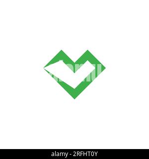 Vektor mit dem Motiv „m Mountain smaragdgrün“ Stock Vektor