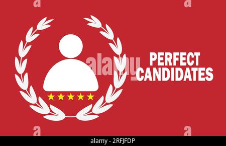 Vektordarstellung des Konzepts „perfekte Kandidaten“. Geeignet für Website, Poster und Banner. Stock Vektor