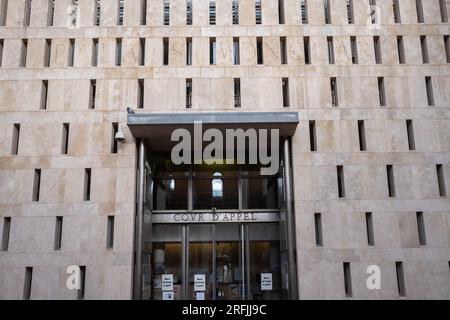 Aix En Provence, Frankreich. 03. Aug. 2023. Der Eingang zum Berufungsgericht in Aix-en-Provence, Frankreich, am 3. August 2023. Foto: Laurent Coust/ABACAPRESS.COM Kredit: Abaca Press/Alamy Live News Stockfoto