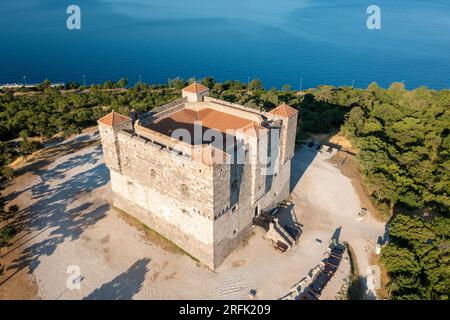 Die Festung Nehaj in Senj, Kroatien, aus der Vogelperspektive Stockfoto