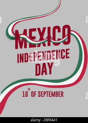 Mexikanischer Unabhängigkeitstag 16. September Festungskonzept. vektorposter- und Bannerdesign. Stock Vektor