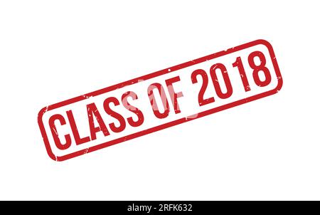 Roter Dichtungsvektor für 2018-Gummistempel Stock Vektor