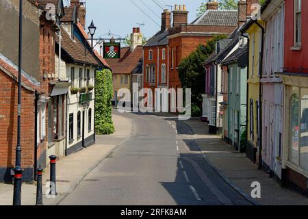 Bridge Street in Bungay, Suffolk, England, Großbritannien Stockfoto