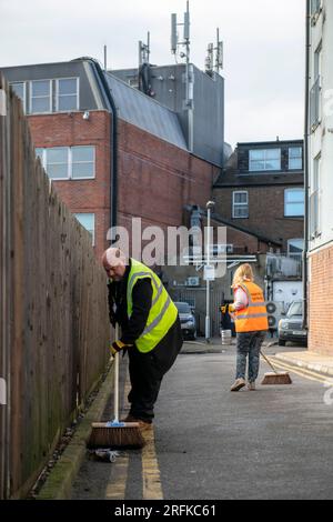 Gemeindelohnreinigung und -Reinigung in Harrow Greater London Stockfoto