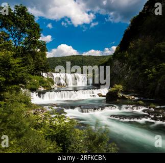 Strbacki Buk Wasserfall am Fluss Una in Bosnien und Herzegowina Stockfoto