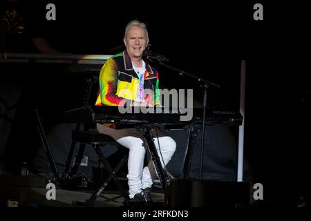 Toronto, Kanada. 01. Aug. 2023. Der britische Musiker, Sänger und Songwriter Howard Jones tritt auf der Budweiser-Bühne auf. (Foto: Angel Marchini/SOPA Images/Sipa USA) Guthaben: SIPA USA/Alamy Live News Stockfoto