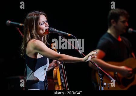 Der irische Sänger, Songwriter und Musiker Sharon Corr tritt live in einem Konzert auf, in der Vector Arena, Auckland, Neuseeland Stockfoto