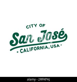 Schriftzug aus San Jose, Kalifornien. San Jose-Typographie-Design. Vektor und Illustration. Stock Vektor