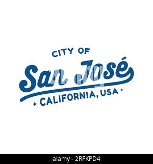 Schriftzug aus San Jose, Kalifornien. San Jose-Typographie-Design. Vektor und Illustration. Stock Vektor
