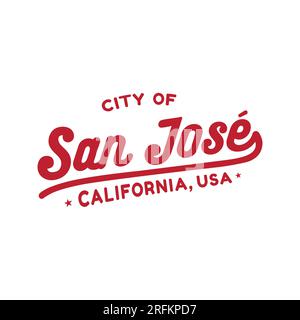 Schriftzug aus San Jose, Kalifornien. San Jose-Typographie-Design. Vektor und Illustration. Stock Vektor
