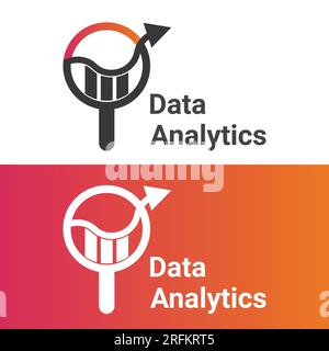 Data Analytics Business and Finance Logo Design Growth Chart Logo Stock Vektor