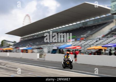 Suzuka, JAPAN, 4. August 2023. Dan Linfoot aus Großbritannien im Team AutoRace Ube Racing Team Suzuki GSX-R1000R Category EWC während des 44. Coca-Cola Suzuka 8hr Endurance Race 2023, Japan. Kredit: Ivica Glavas/Speed Media/Alamy Live News Stockfoto