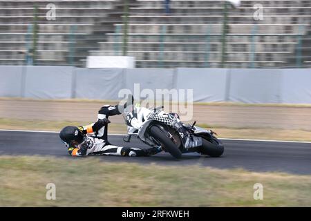 Suzuka, JAPAN, 4. August 2023. Toshiki Kajiyama aus Japan im Team Dr. Dry Racing TMR mit ACE CAFE Suzuki GSX-R1000R Category EWC während des 44. Coca-Cola Suzuka 8hr Endurance Race 2023, Japan. Kredit: Ivica Glavas/Speed Media/Alamy Live News Stockfoto