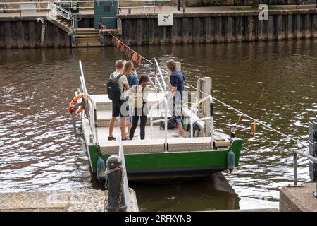 Butts Ferry, Hand Pulled Passenger Ferry, River exe, Exeter Stockfoto