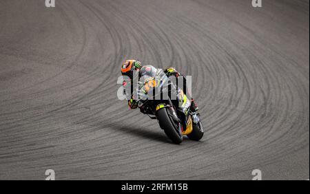 Mooney VR46 Racing Luca Marini während des kostenlosen Trainings eins vor dem Monster Energy Grand Prix 2023 in Silverstone, Towcester. Foto: Freitag, 4. August 2023. Stockfoto